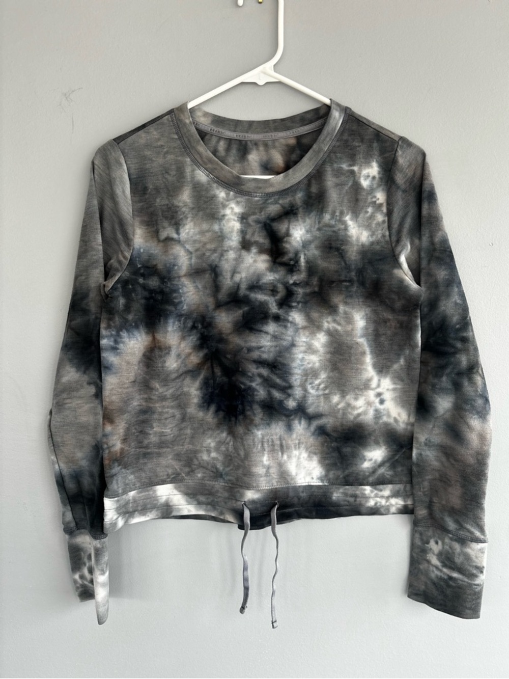 Tie-Dye Long Sleeve Cropped Shirt